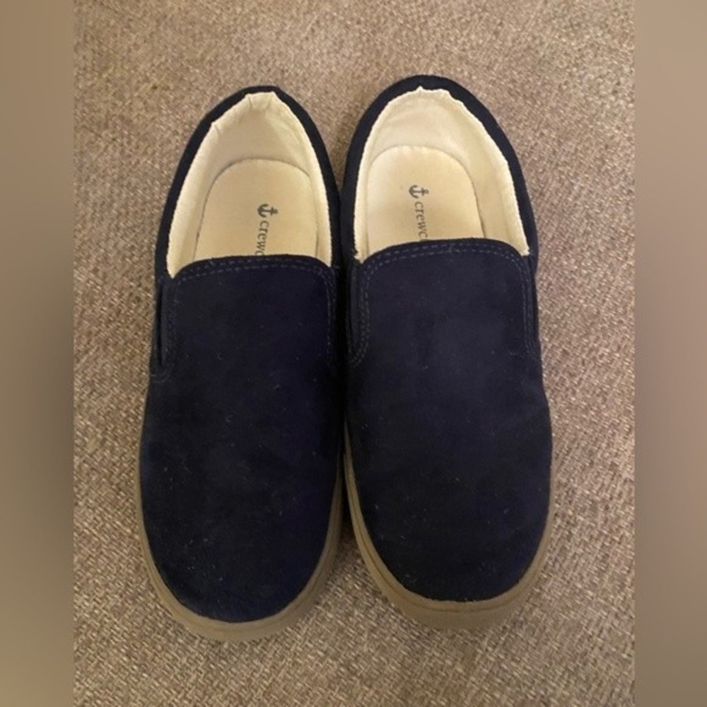 CREW CUTS CHILD SHOE SIZE 2 BLUE MAN MADE SHOES